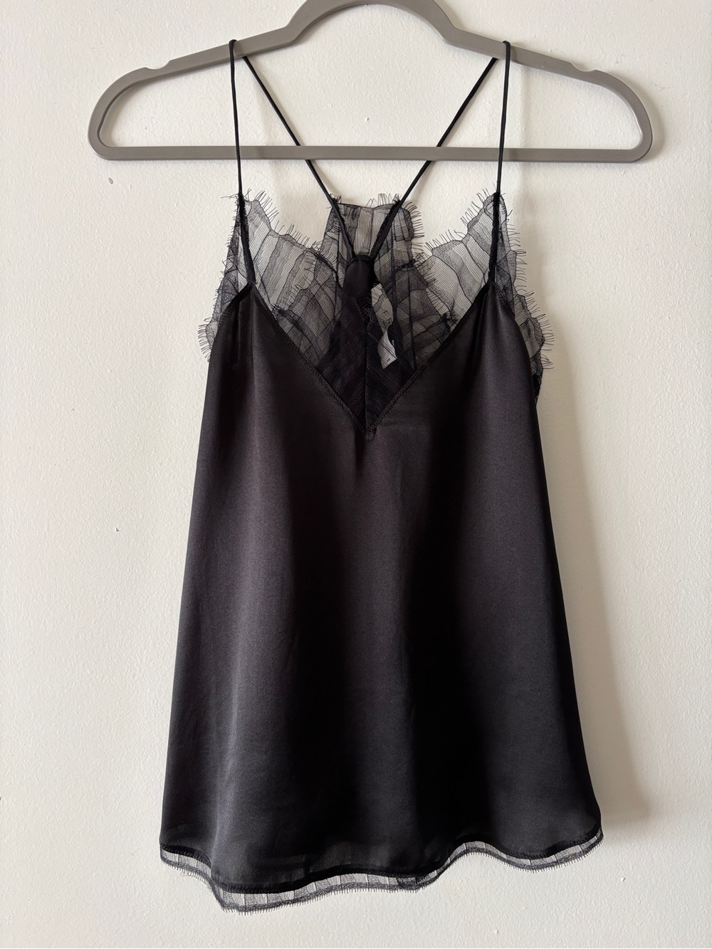 Iro Berwyn Black Silk and Lace Camisole Tank Top - Picture 3 of 5